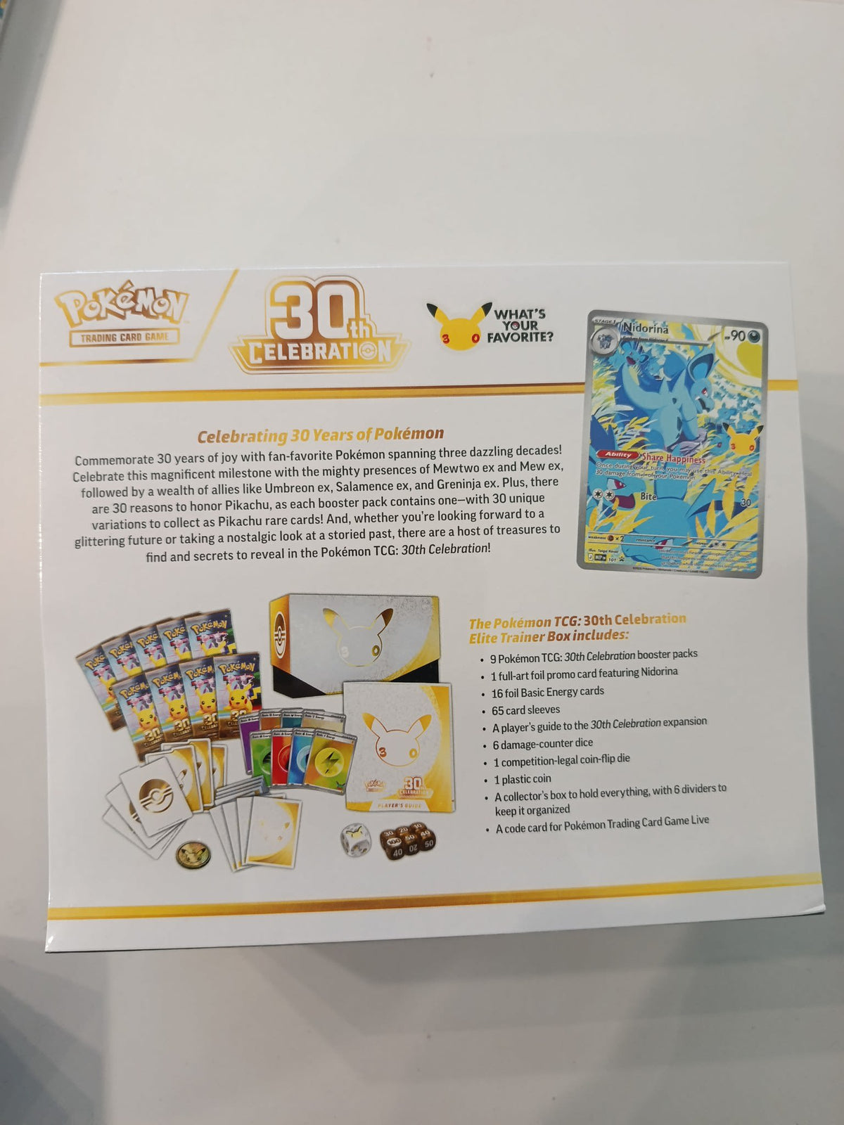 Pokemon 30th Celebration Pikachu Elite Trainer Box 2025 (English) - view 2