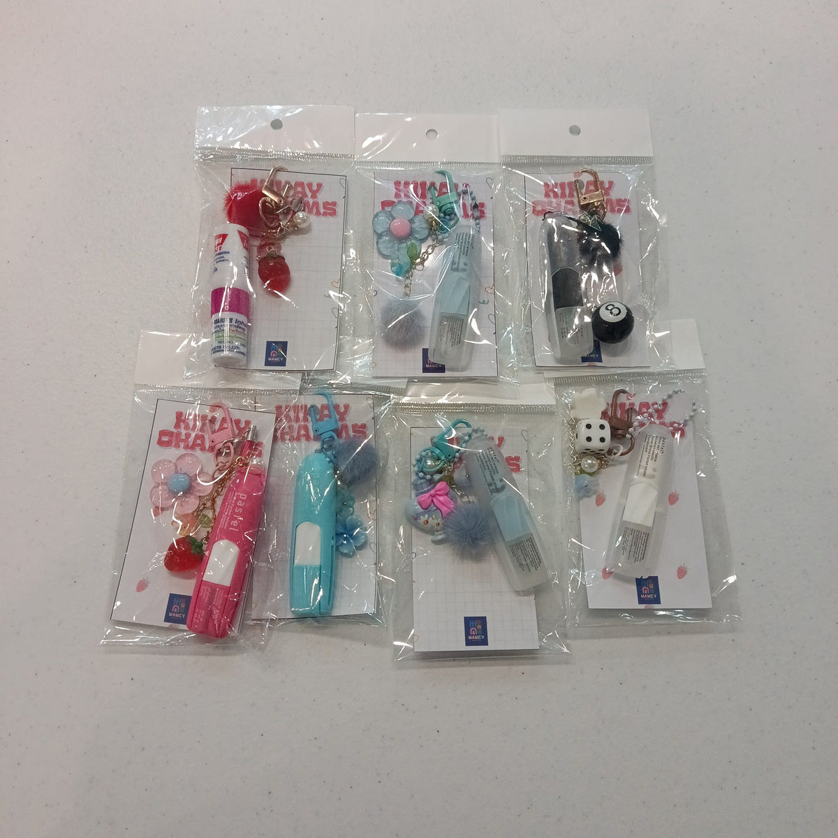 Kimay Charms Pastel Lip Balm Keychain Charms Assorted Pastel Lip Balm Keychain Charms - view 2