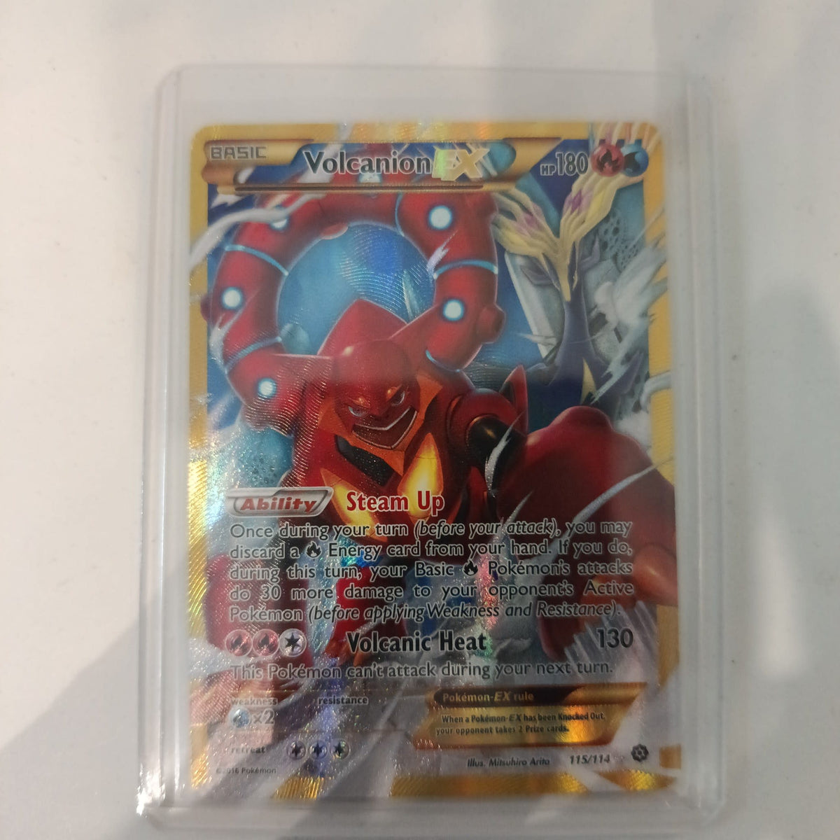 Pokemon Volcanion EX Steam Siege (XY11) #115/114 2016 (English) 115/114