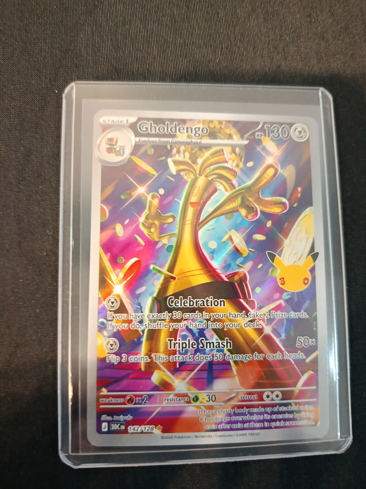 Pokemon Gholdengo 30C (Possibly Scarlet & Violet Promo / Celebration set — set code reads