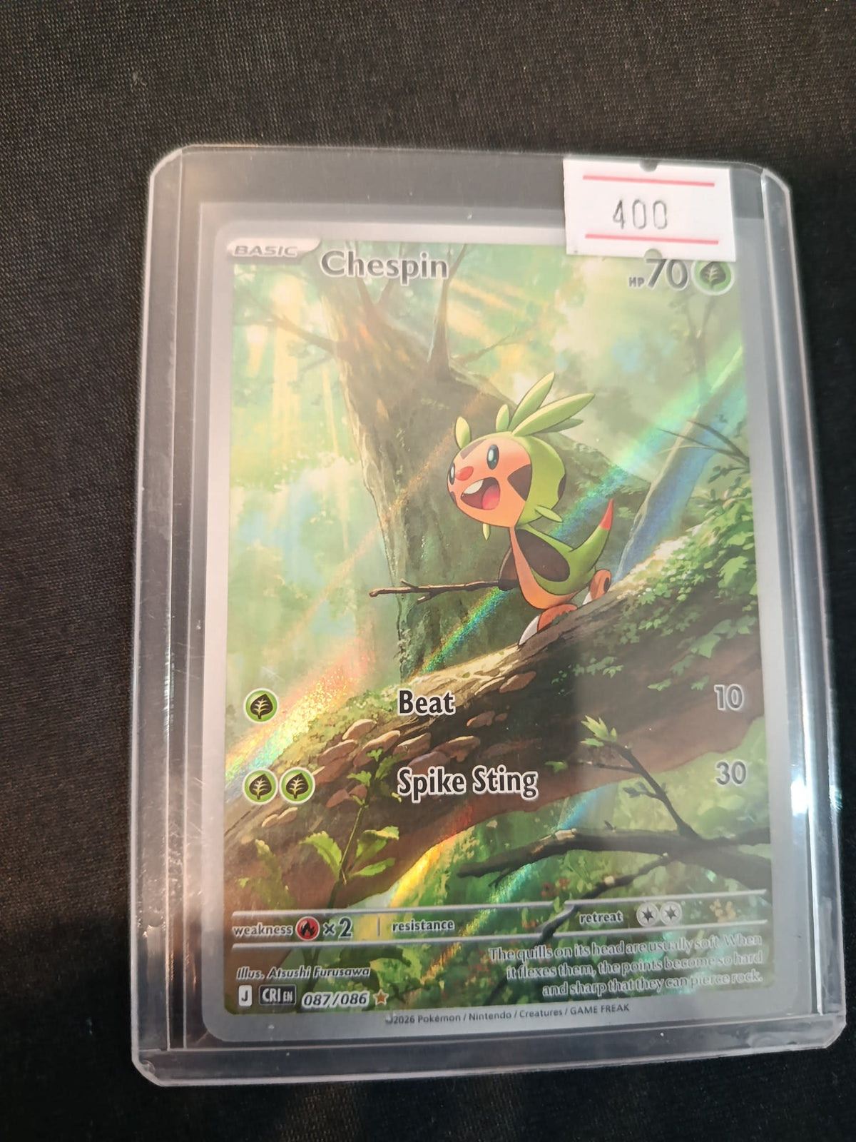 Pokemon Chespin CRI (Crimson Haze) #087/086 2026 (English) 087/086