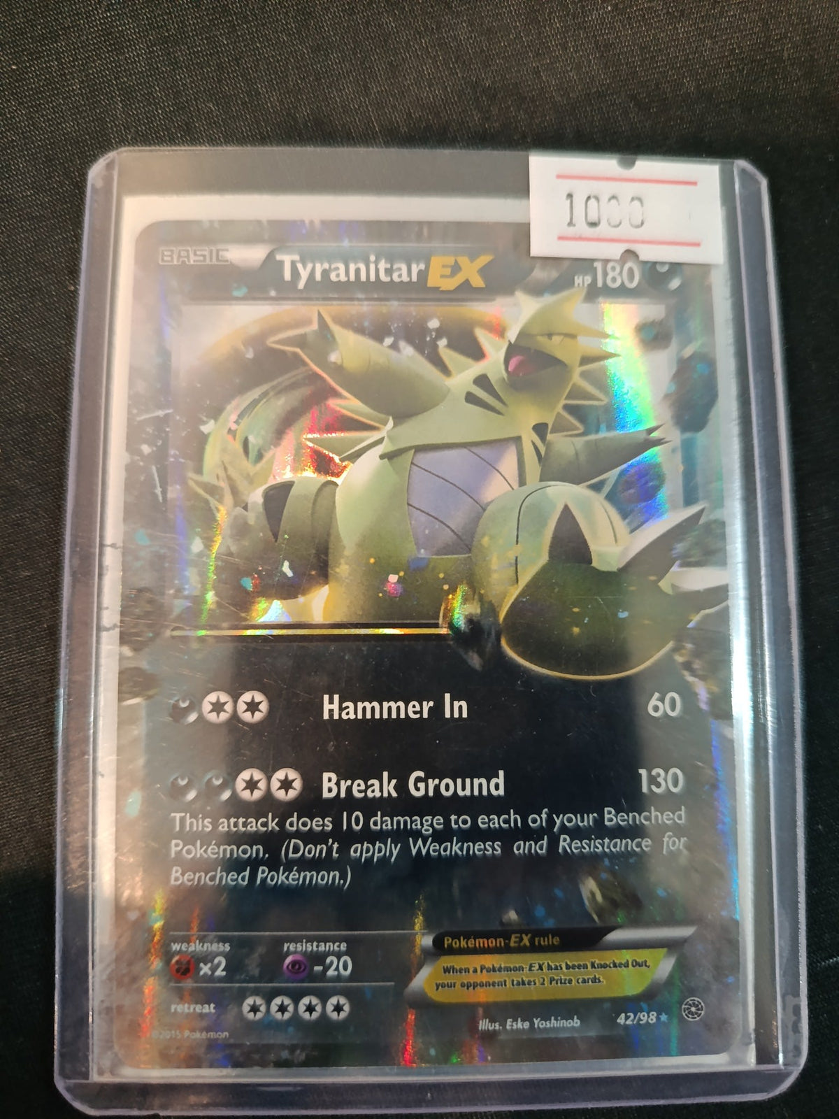 Pokemon Company 42/98 Tyranitar ex #42 PSA 8