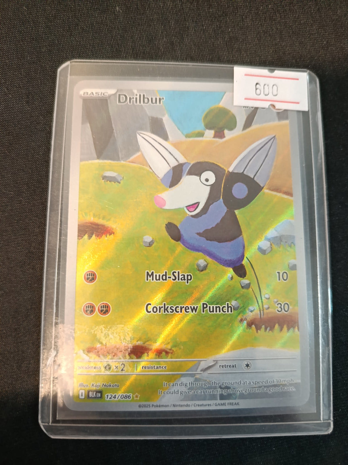 Pokemon Drilbur BLK (Black Bolt) #124/086 2025 (English) 124/086