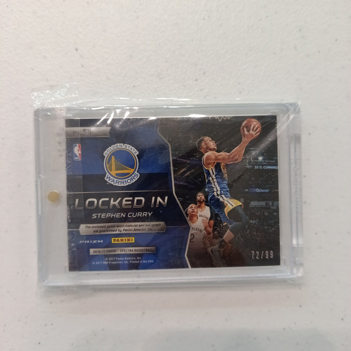 2016-17 Panini Spectra Locked In Stephen Curry Neon Blue /99 #51 - view 2