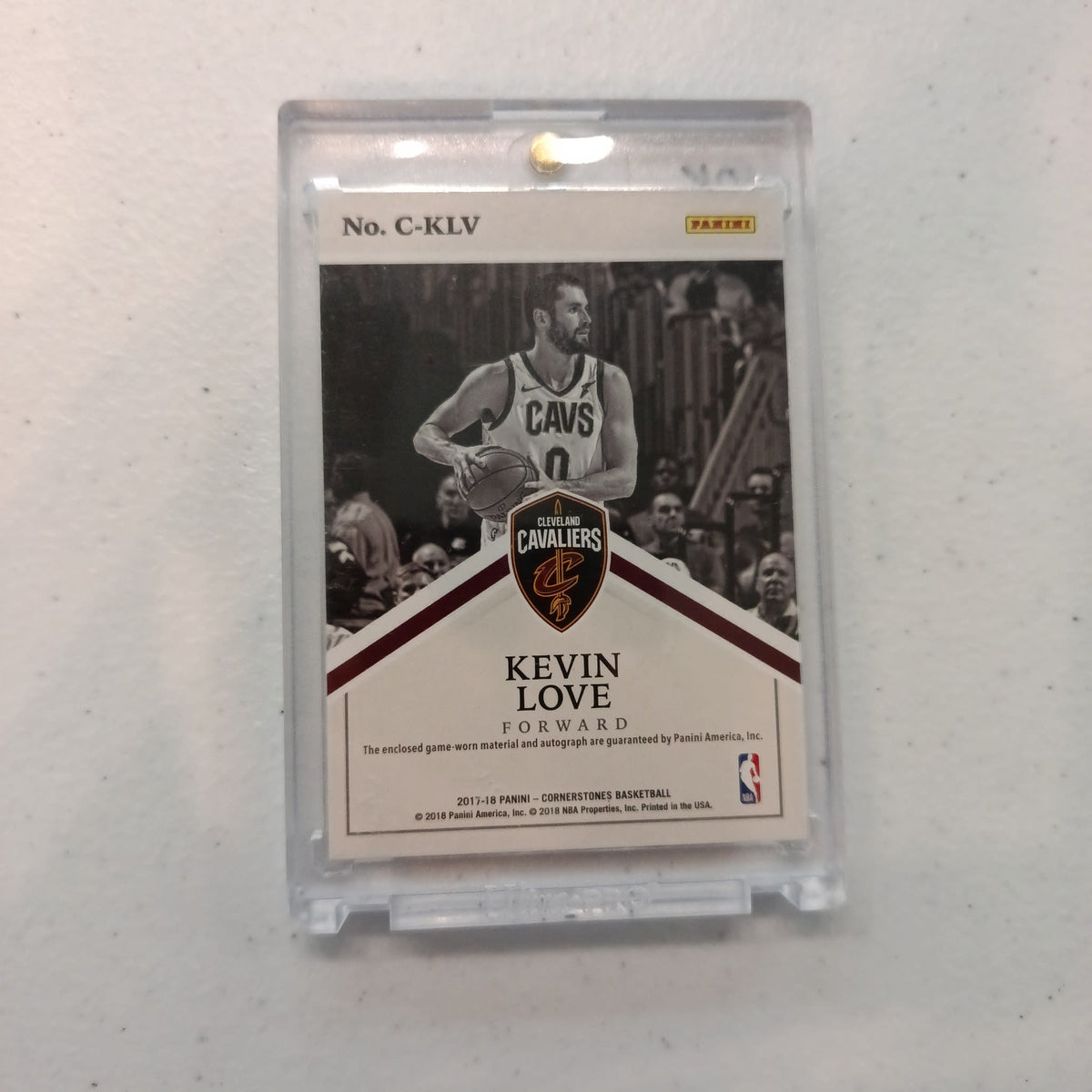 2017-18 Panini Cornerstones Basketball Cornerstones Kevin Love #C-KLV - view 2