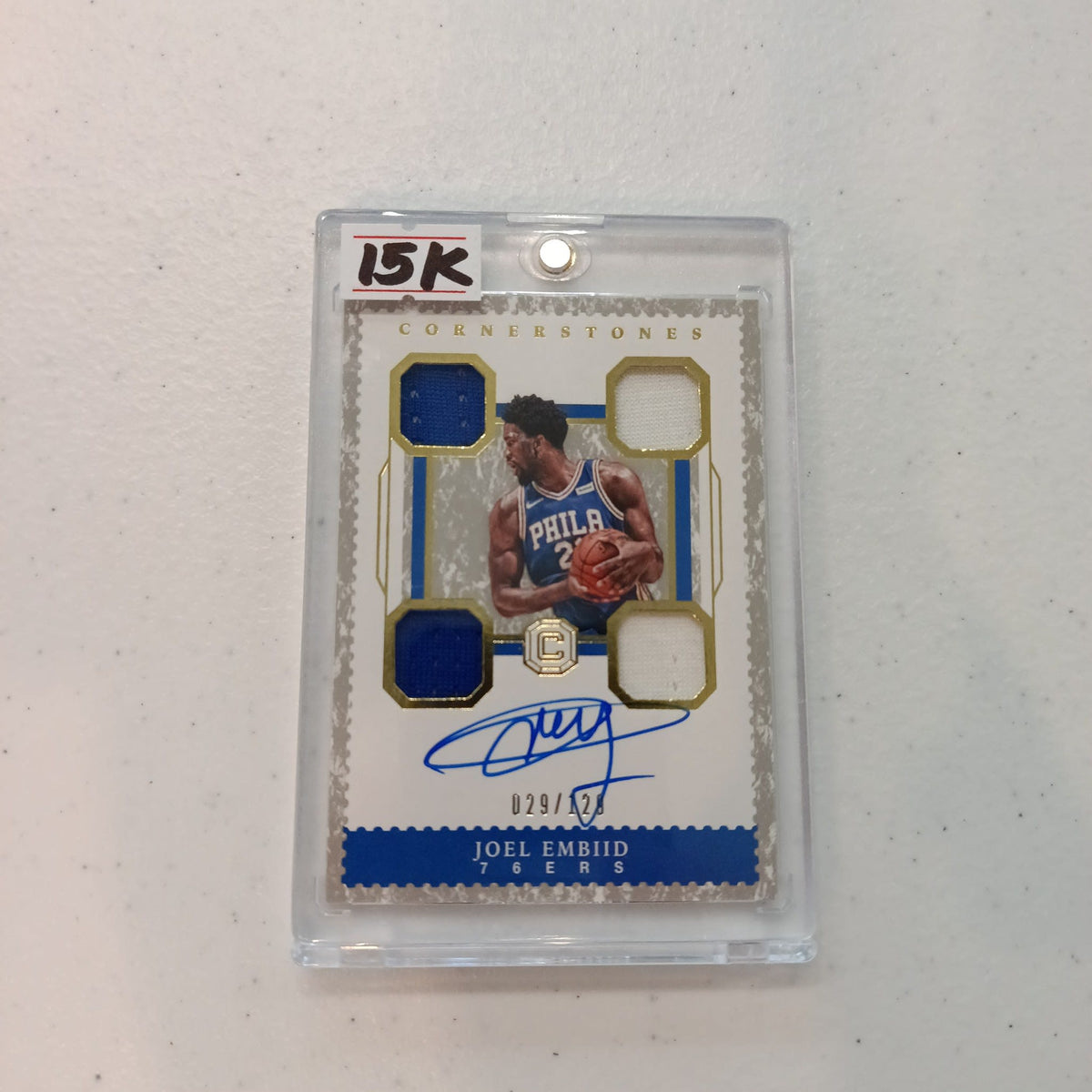 2017-18 Panini Cornerstones Basketball Cornerstones Joel Embiid #C-JEM