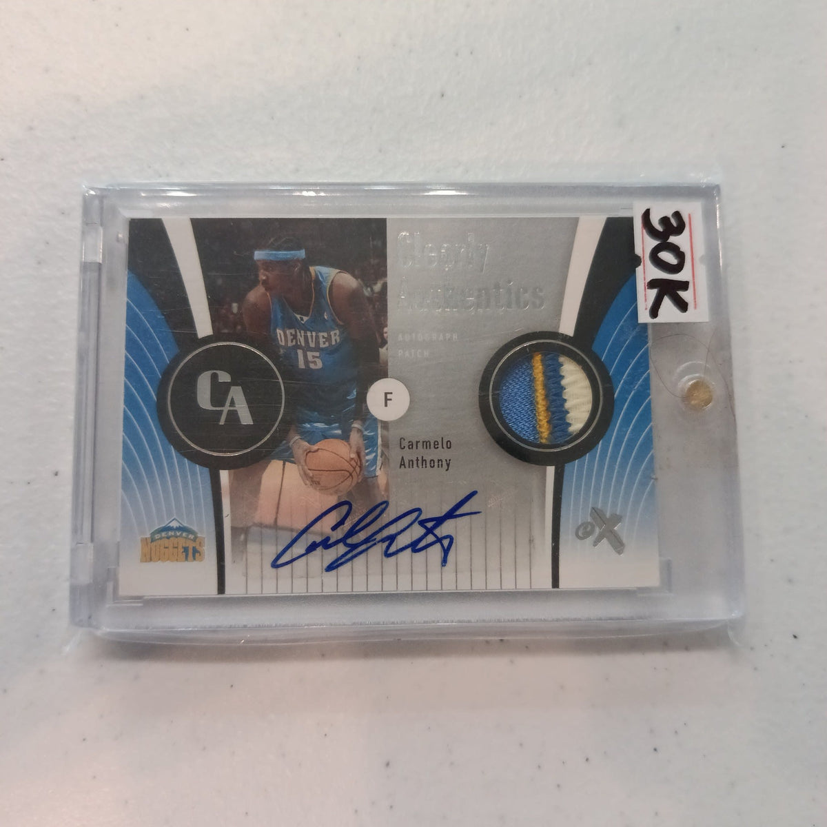 2006-07 Fleer EX Clearly Authentics Carmelo Anthony #CA-CA