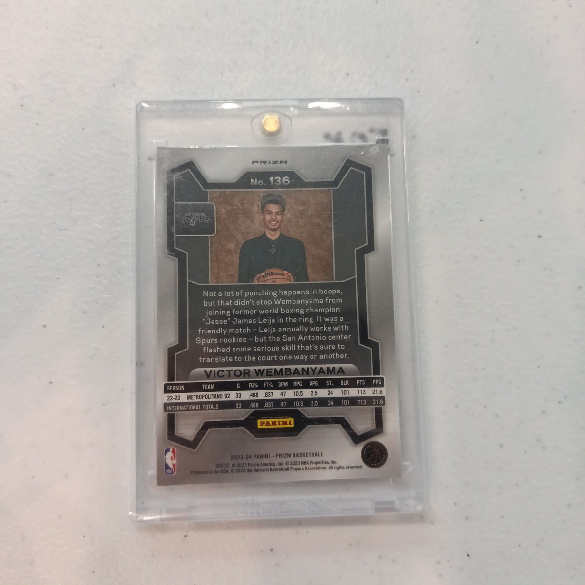 2023-24 Panini Prizm Victor Wembanyama Fast Break #136 - view 2