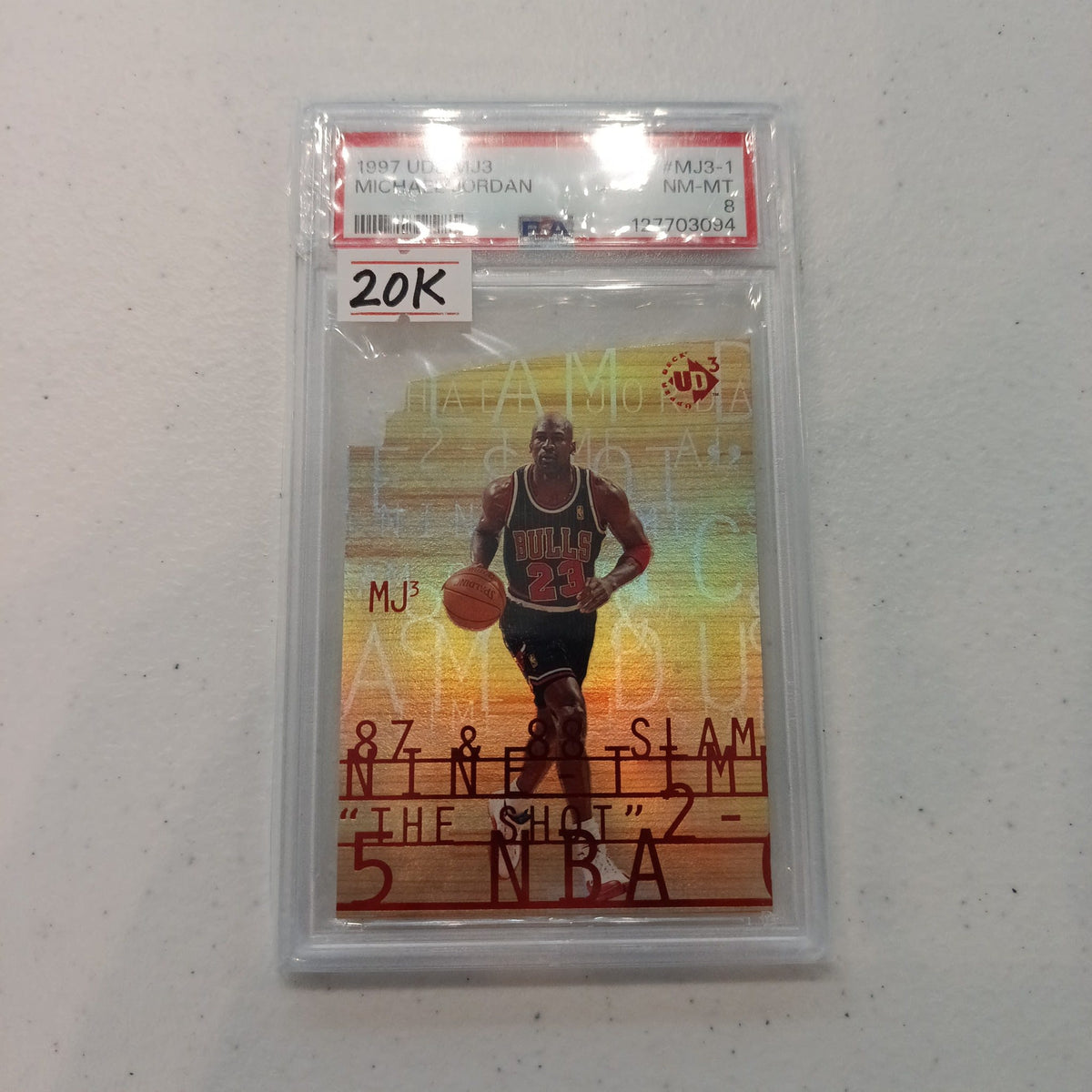 1997 Upper Deck UD3 Slam Dunk All-Stars Michael Jordan #MJ3-1 PSA NM-MT