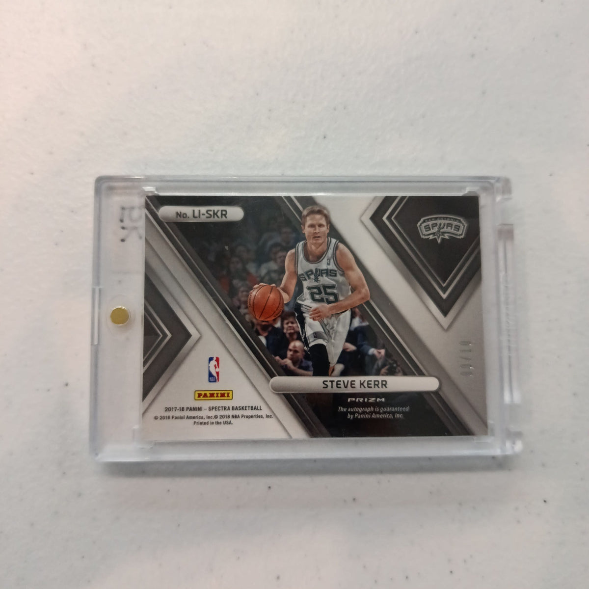 2017-18 Panini Spectra Locked In Steve Kerr Gold #LI-SKR - view 2