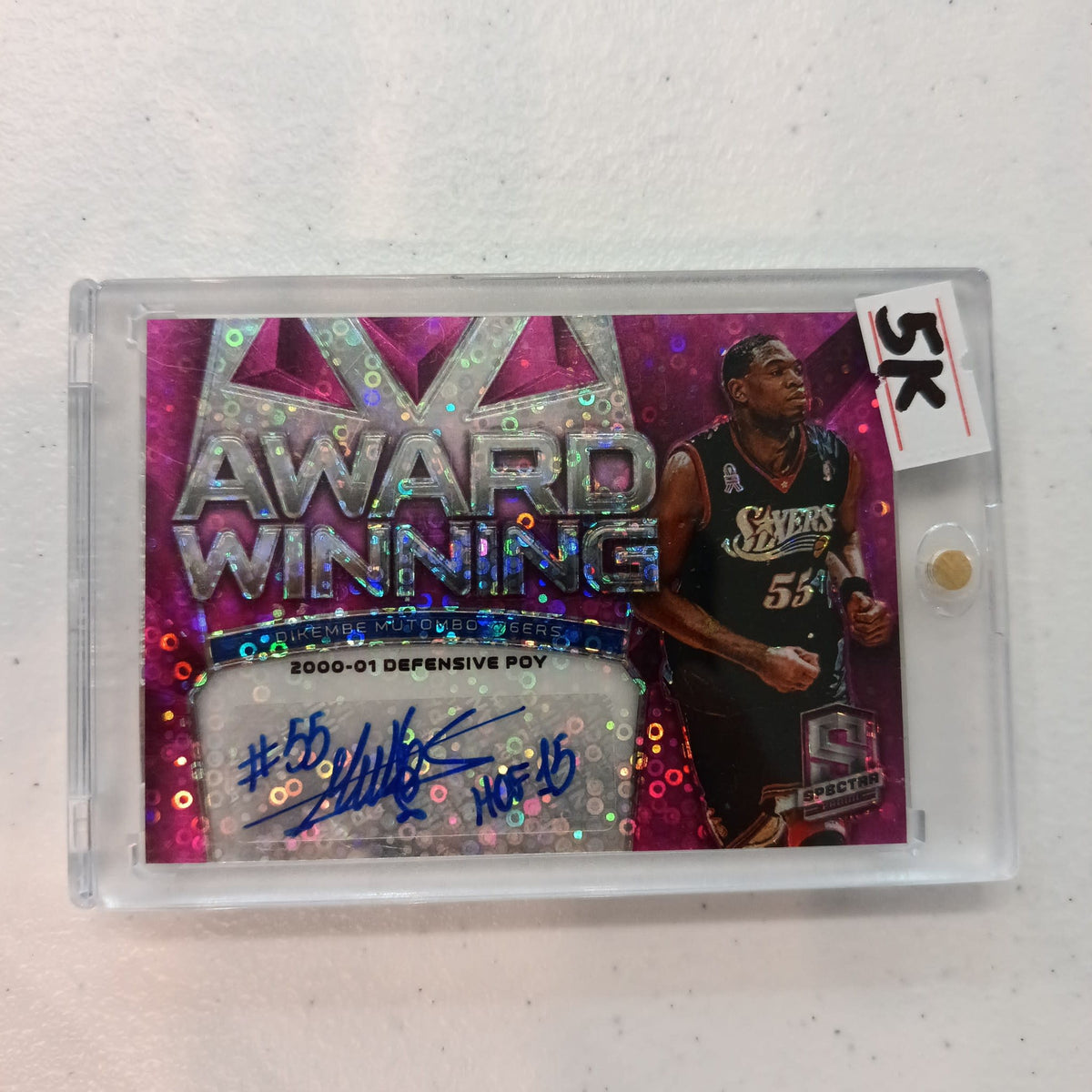 2018 Panini Spectra Award Winners Dikembe Mutombo #AW-DKM Spectra SK