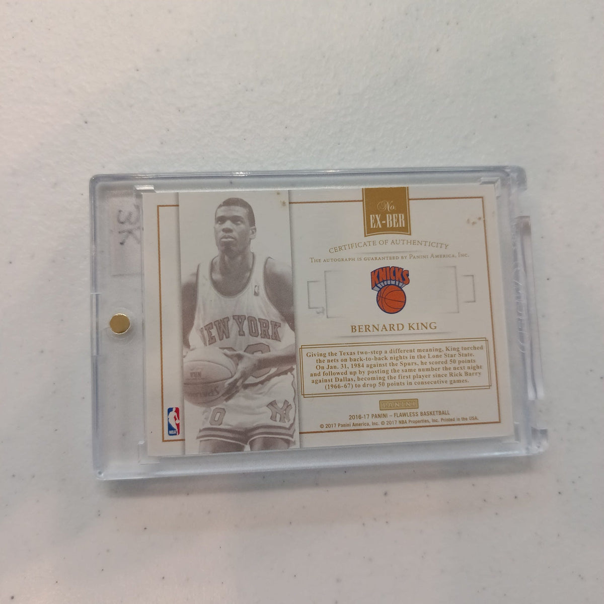 2016 Panini Flawless Basketball Flawless Signatures Bernard King #UNKNOWN BGS 3K - view 2