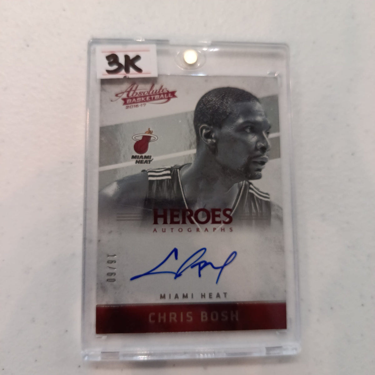 2016-17 Panini Absolute Basketball Heroes Autographs Chris Bosh #23