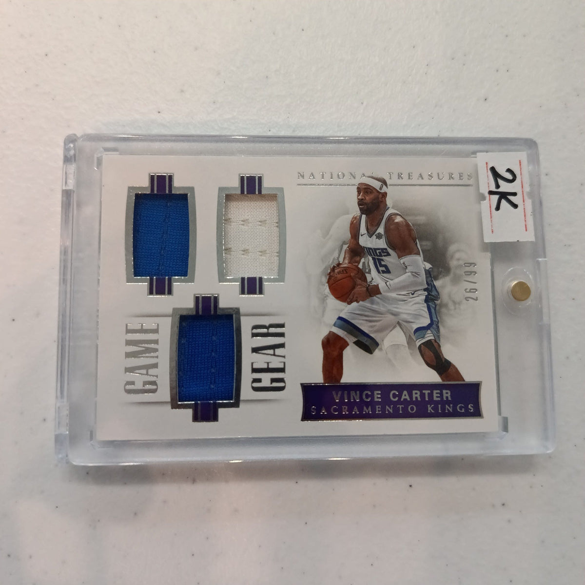 2017-18 Panini National Treasures Game Gear Vince Carter #GGT-16