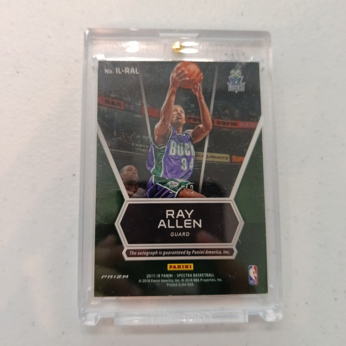 2017-18 Panini Spectra Illustrious Legends Ray Allen #IL-RAL - view 2