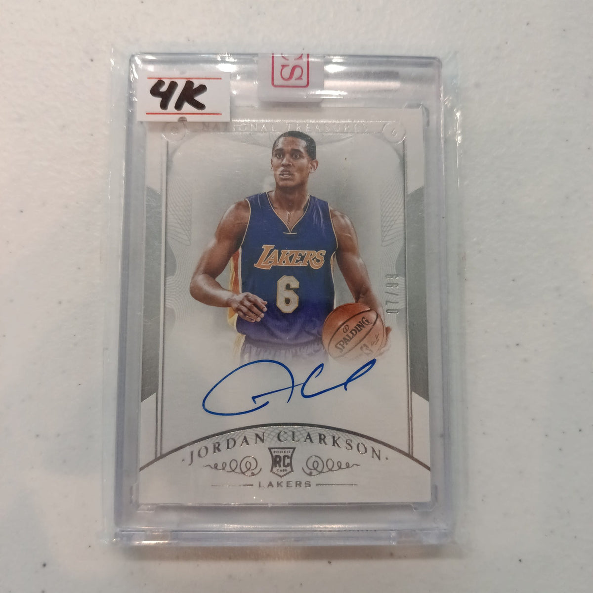 2014-15 Panini National Treasures Rookie Card Autograph Jordan Clarkson #138