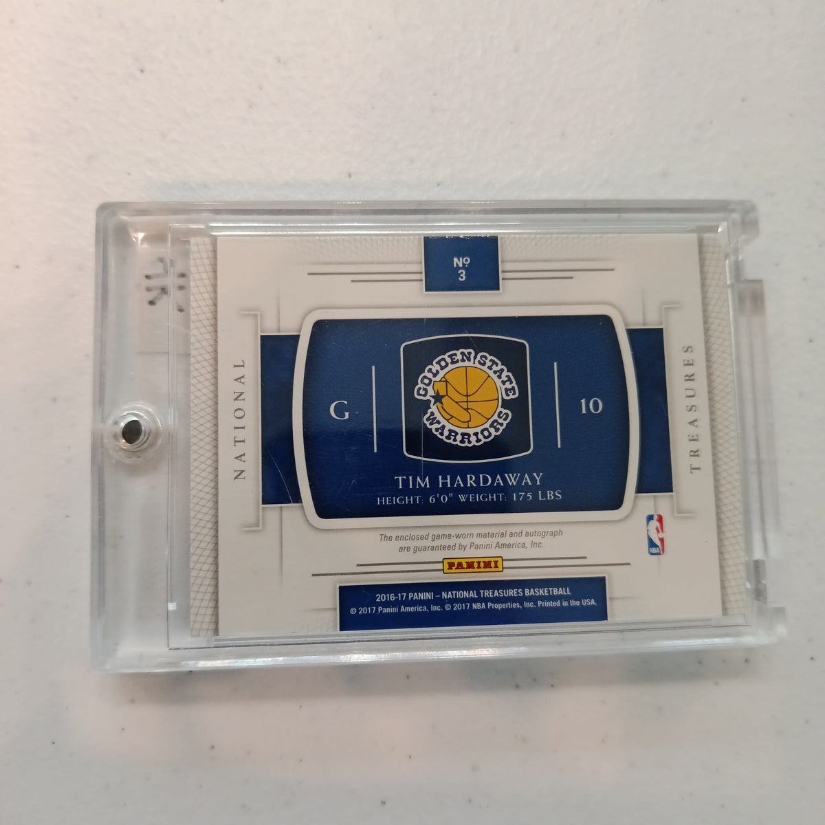 2016 Panini National Treasures Tim Hardaway #3 SGC 9 - view 2