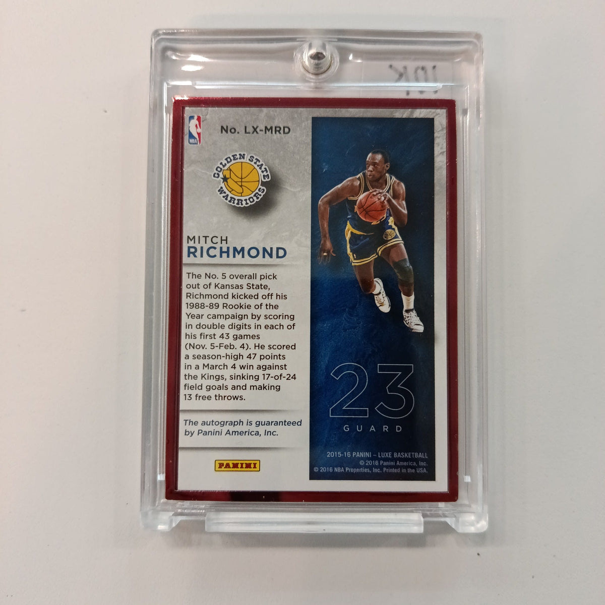 2015-16 Panini Luxe Basketball Luxe Mitch Richmond Red /25 #LX-MRD - view 2