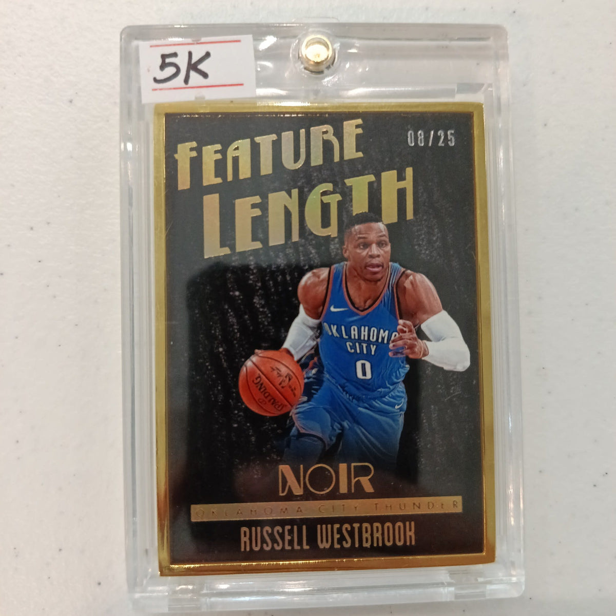 2017-18 Panini Noir Feature Length Russell Westbrook Gold /25 #264