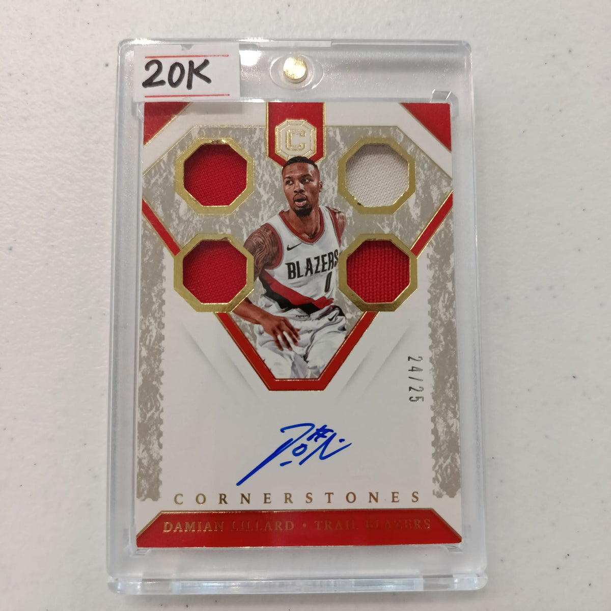 2018-19 Panini Cornerstones Basketball Cornerstones Damian Lillard Gold /25 #CS-DLL
