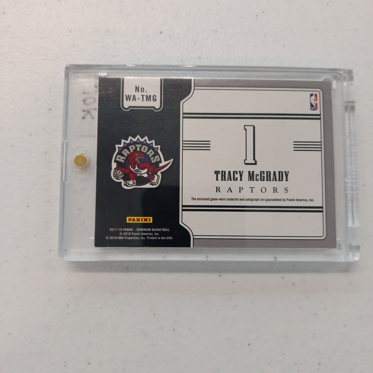 2017-18 Panini Dominion Basketball With Authority! Tracy McGrady #WA-TMG - view 2
