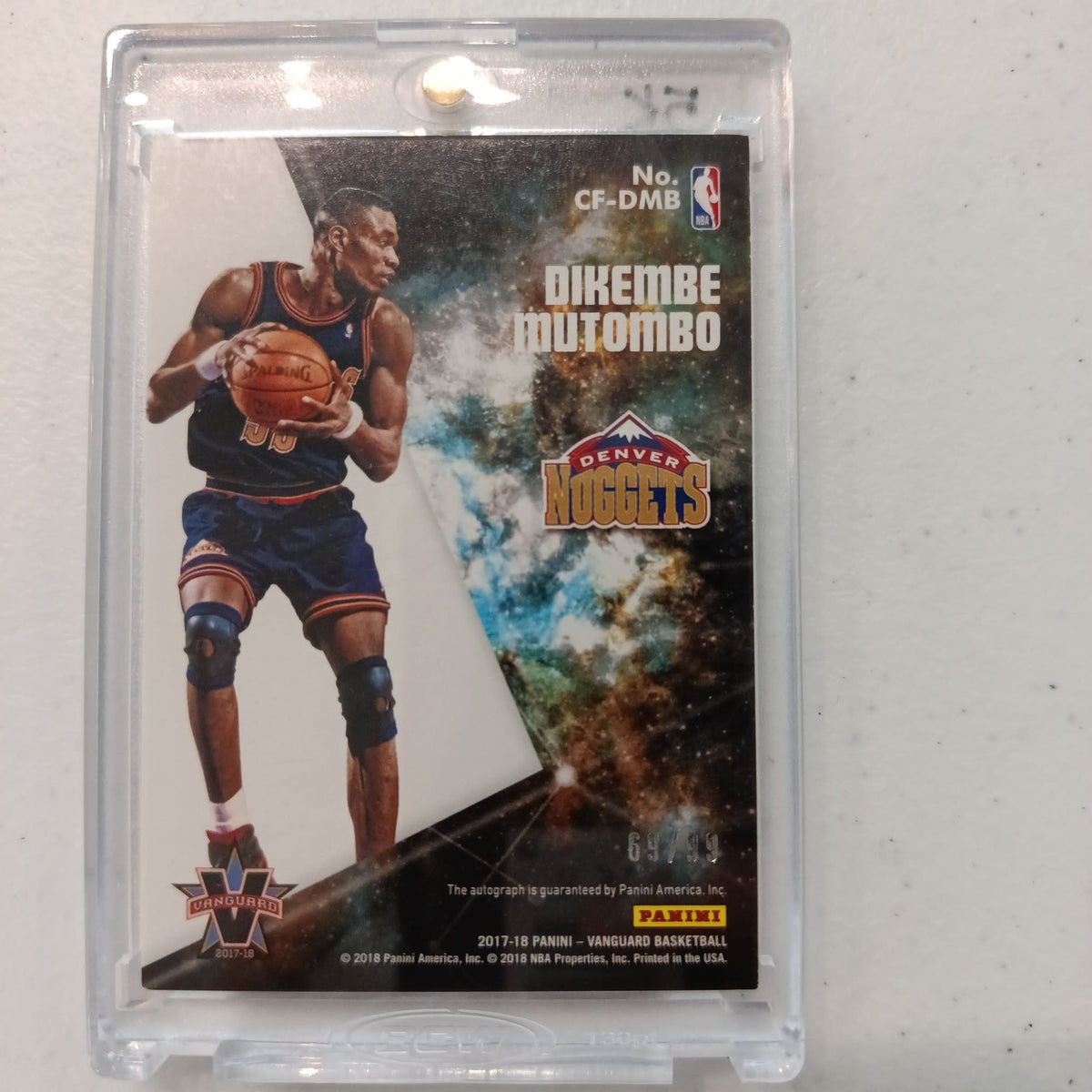 2017-18 Panini Vanguard Cosmic Force Dikembe Mutombo #CF-DMB - view 2