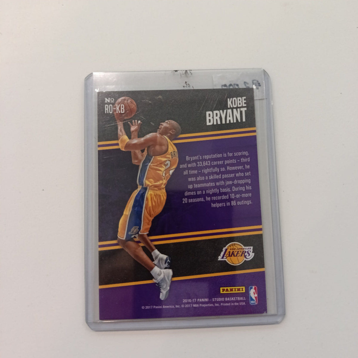 2016-17 Panini Studio Rising to the Occasion Kobe Bryant #RO-KB - view 2
