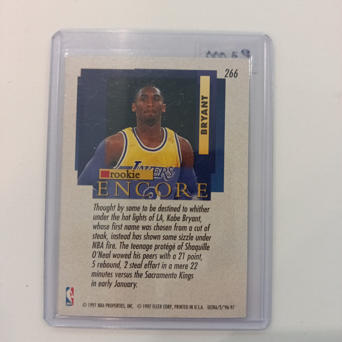 1996-97 Fleer Ultra Encore Kobe Bryant #266 - view 2