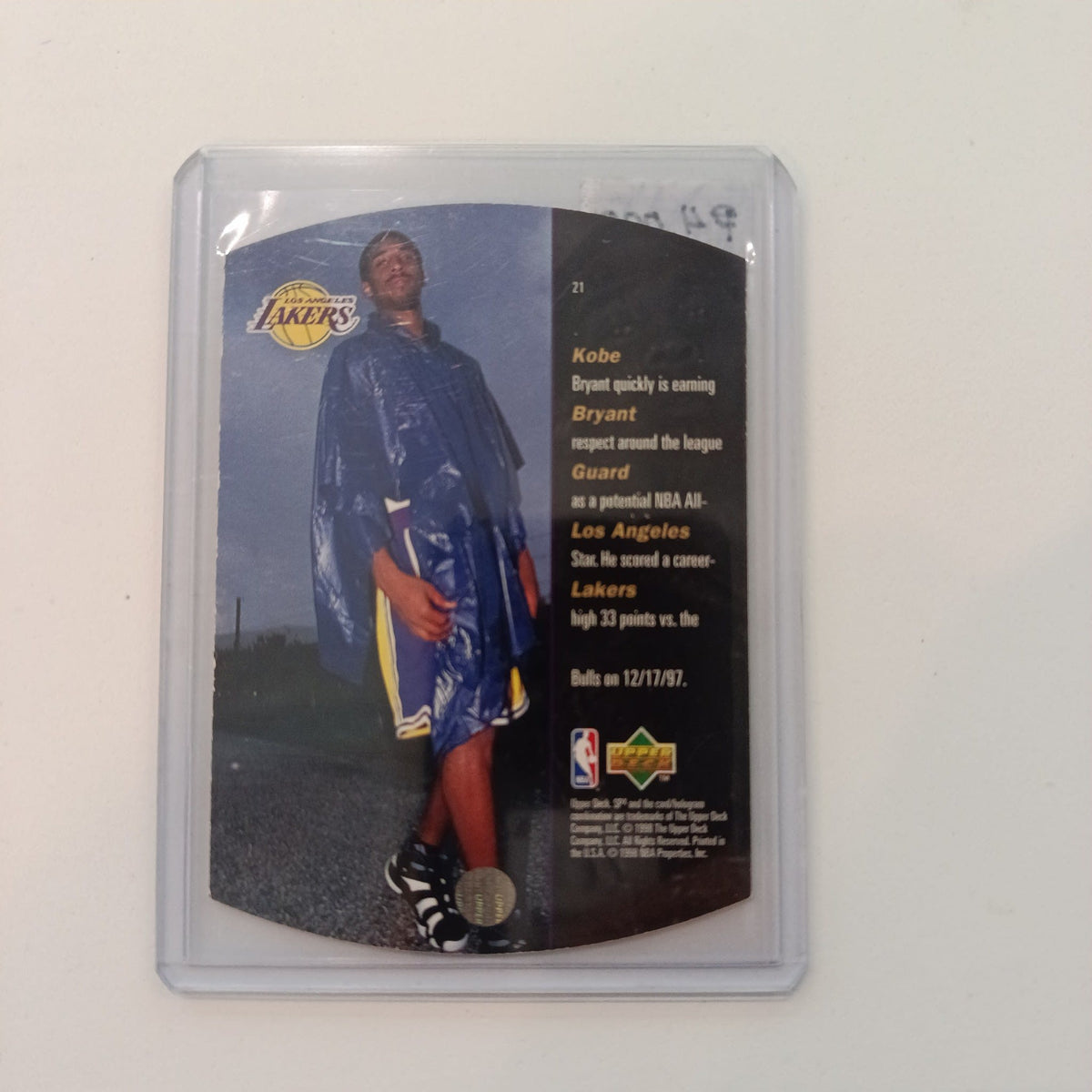 1998 Upper Deck SP FX Kobe Bryant #21 - view 2