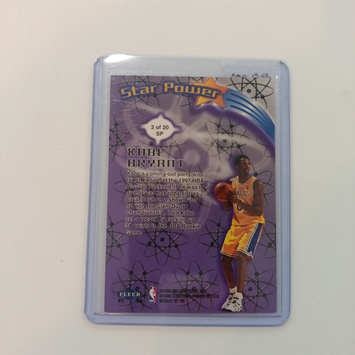1997 Fleer Ultra Star Power Kobe Bryant #3 - view 2