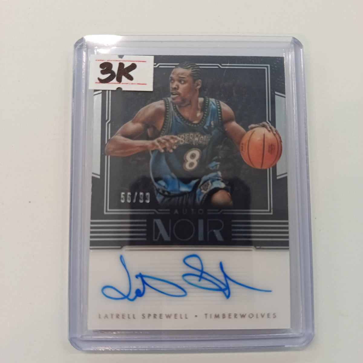 2017-18 Panini Noir Basketball Noir Auto Latrell Sprewell #ANC-LS