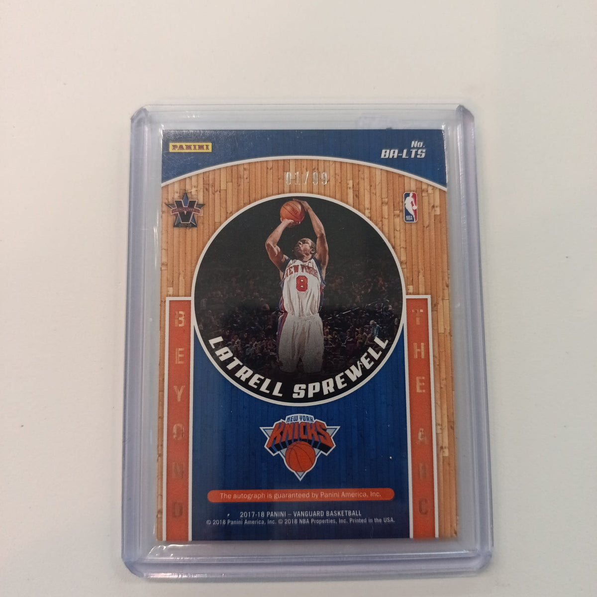 2017-18 Panini Vanguard Beyond the Arc Latrell Sprewell #BA-LTS - view 2