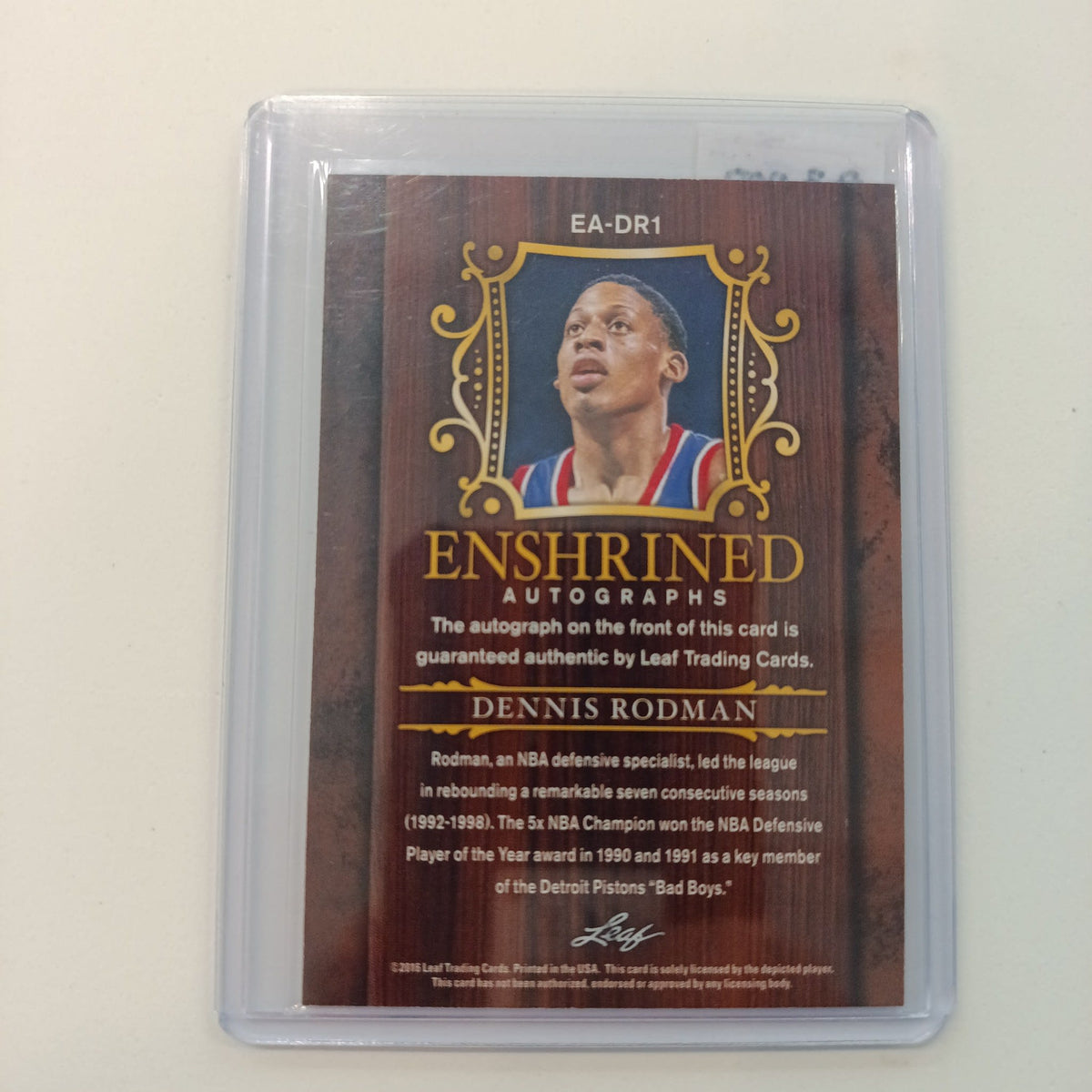 2011 Leaf Sports Heroes Enshrined Autographs Dennis Rodman #EA-DR1 - view 2