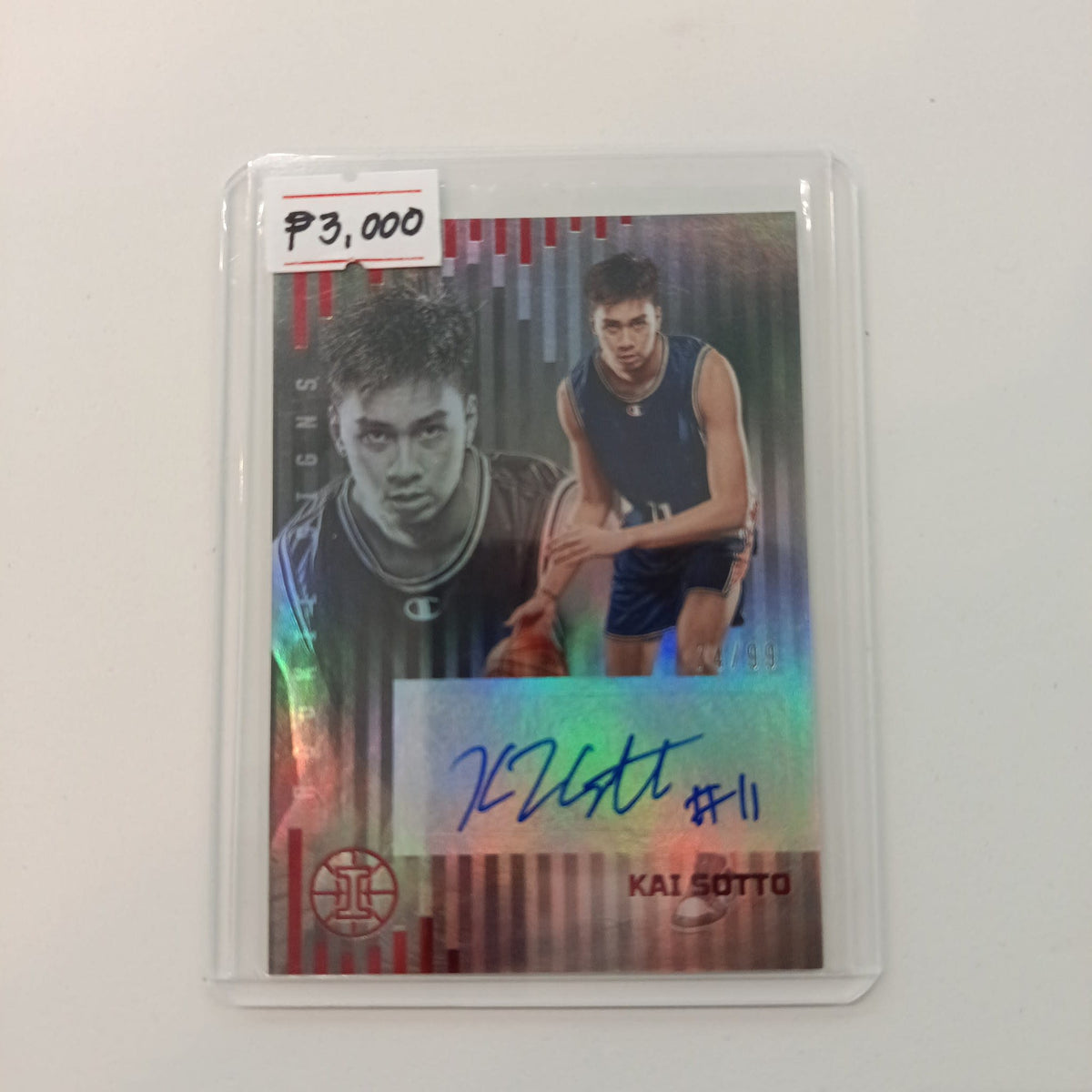 2022 Panini Chronicles Illusions Draft Picks Rookie Signs Kai Sotto Red #RS-KSO