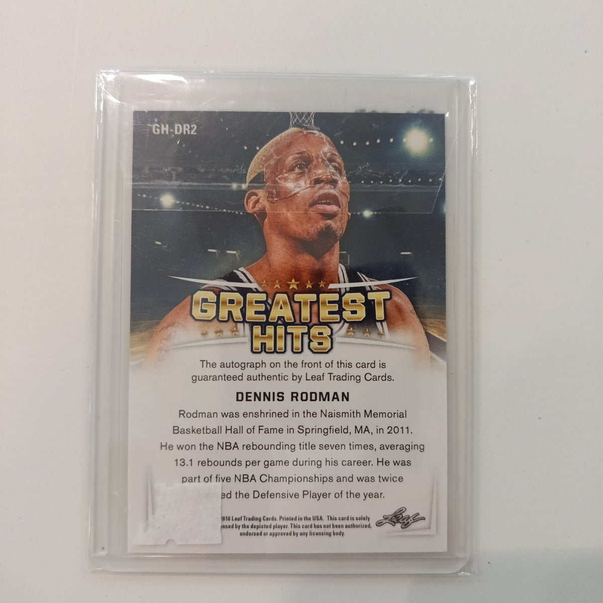 2016 Leaf Greatest Hits Greatest Hits Dennis Rodman #GH-DR2 - view 2