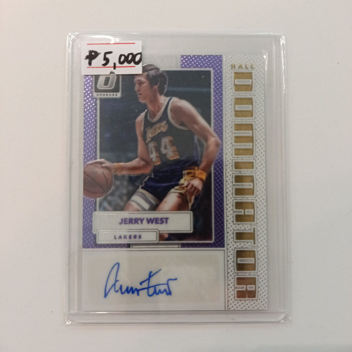 2018 Panini Donruss Optic Hall Dominator Jerry West Purple /49 #HD-JW