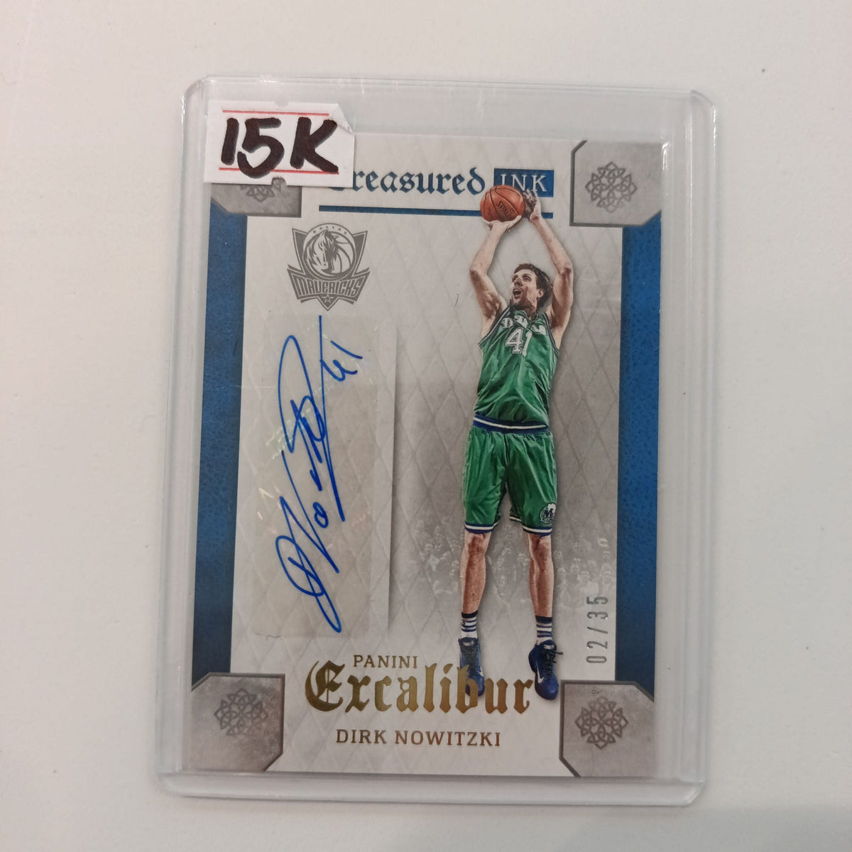 2015 Panini Excalibur Treasured Ink Dirk Nowitzki Blue /35 #TI-DNW