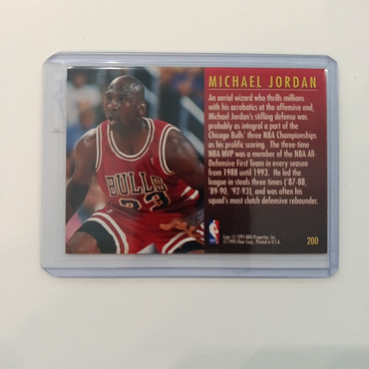 1995 Fleer Total D Michael Jordan #200 - view 2