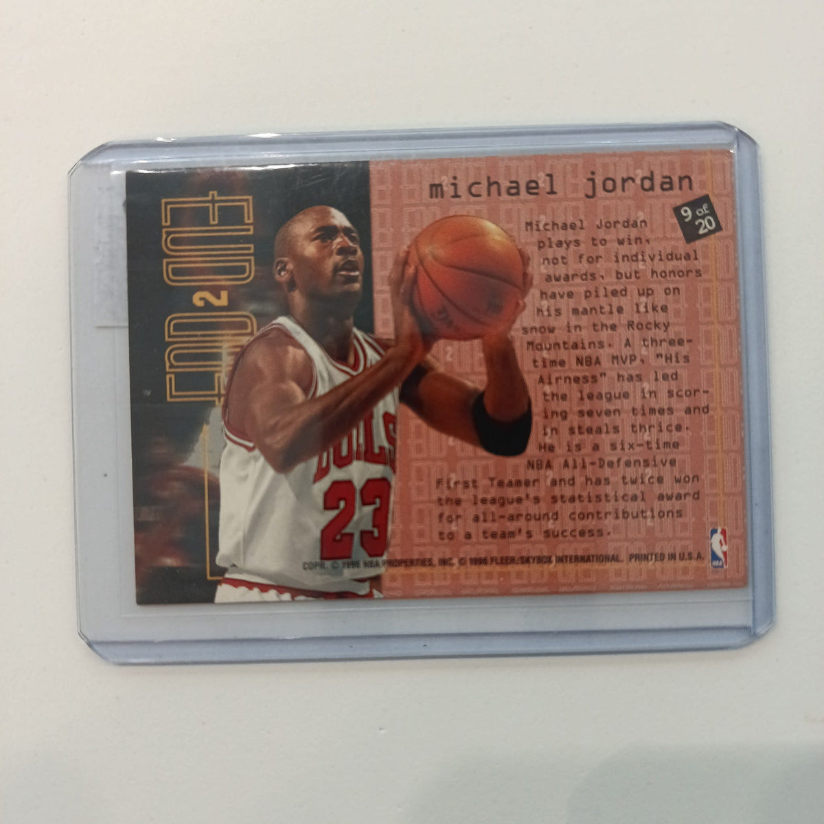 1995 Fleer End 2 End Michael Jordan #9 - view 2