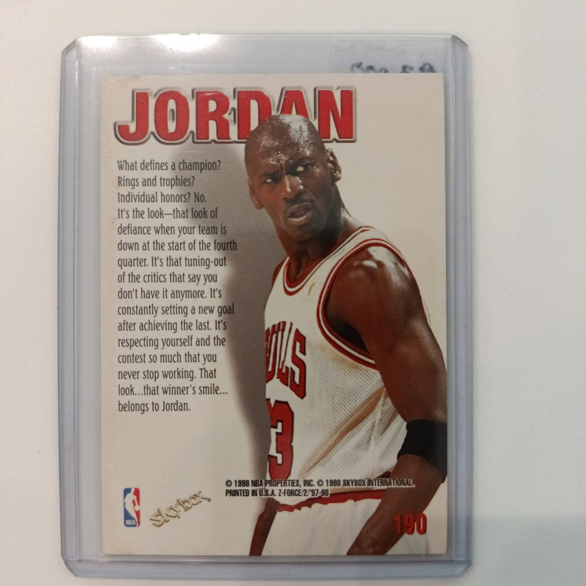 1997 Skybox Z-Force Zupermen Michael Jordan #190 - view 2