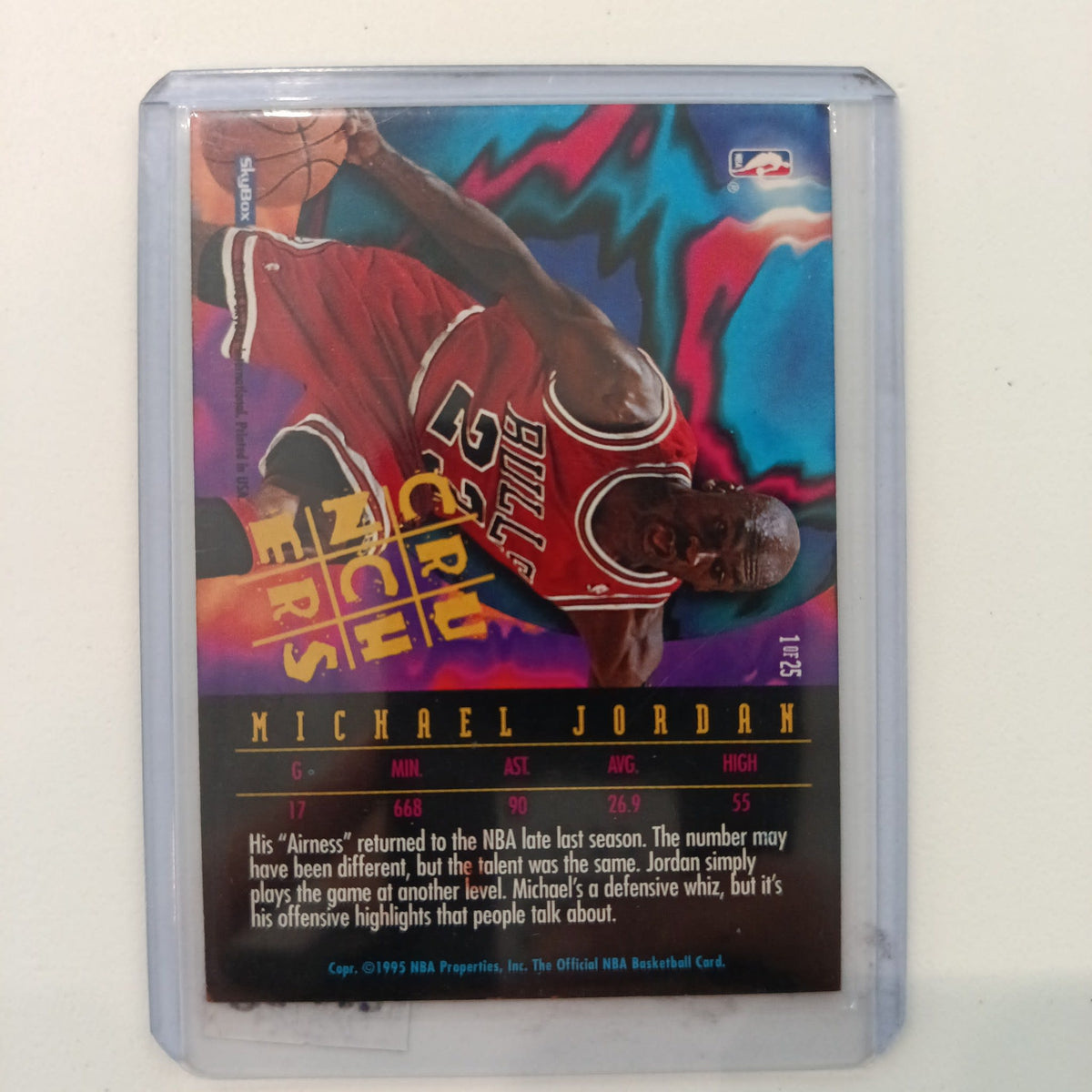 1995 SkyBox NBA Hoops Crunchers Michael Jordan #1 - view 2