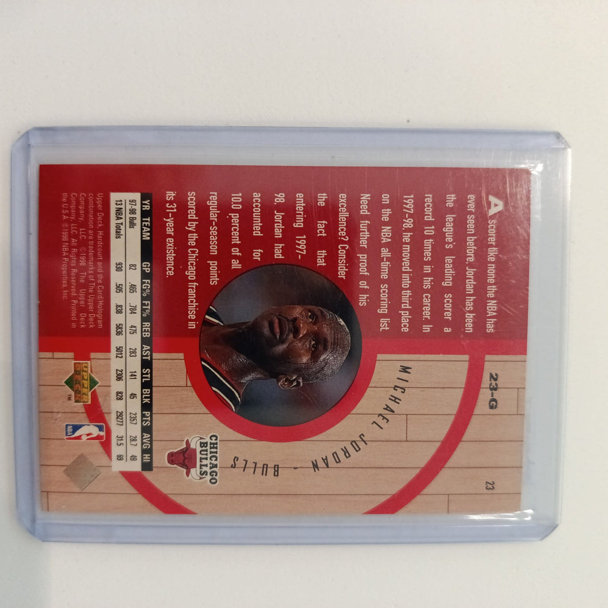 1998 Upper Deck Hardcourt Michael Jordan #23-G - view 2