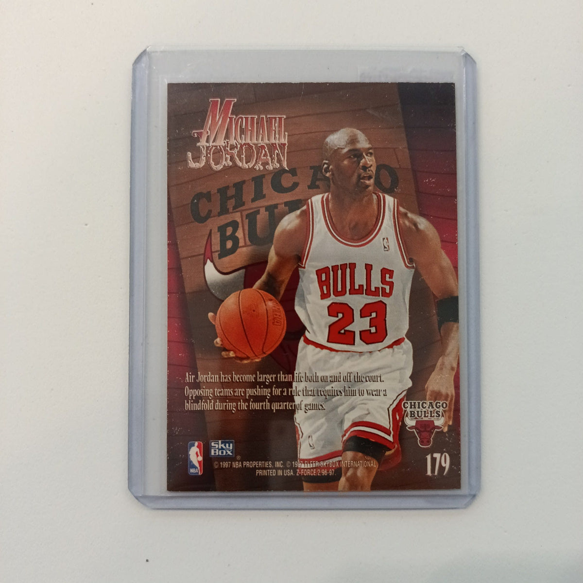 1996 Fleer SkyBox Z-Force Tundermen Michael Jordan #179 - view 2