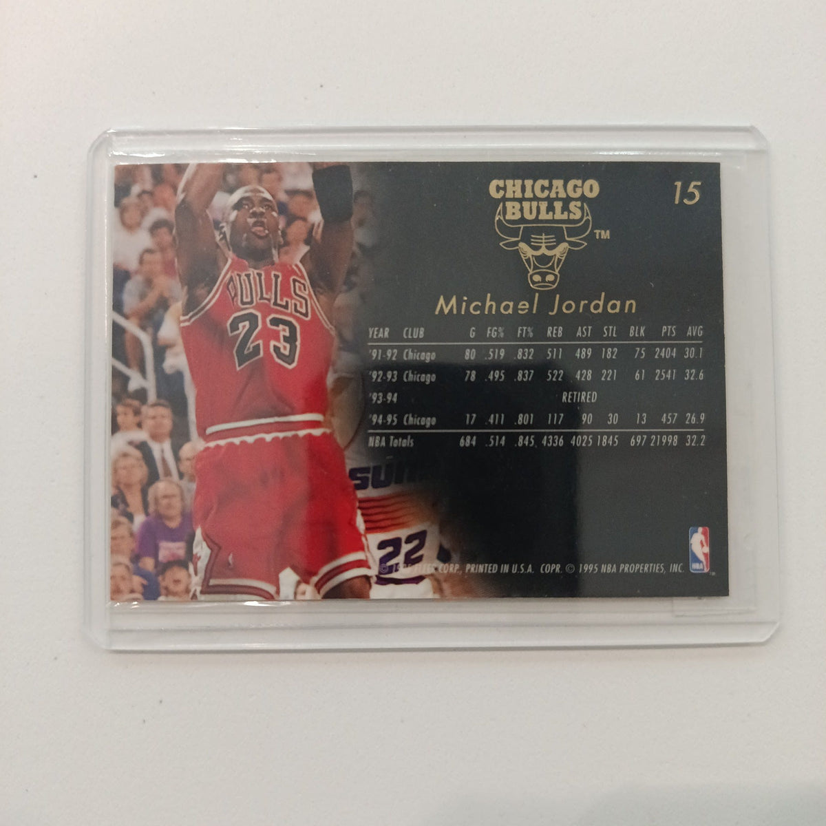 1995-96 Fleer Flair Michael Jordan #15 - view 2