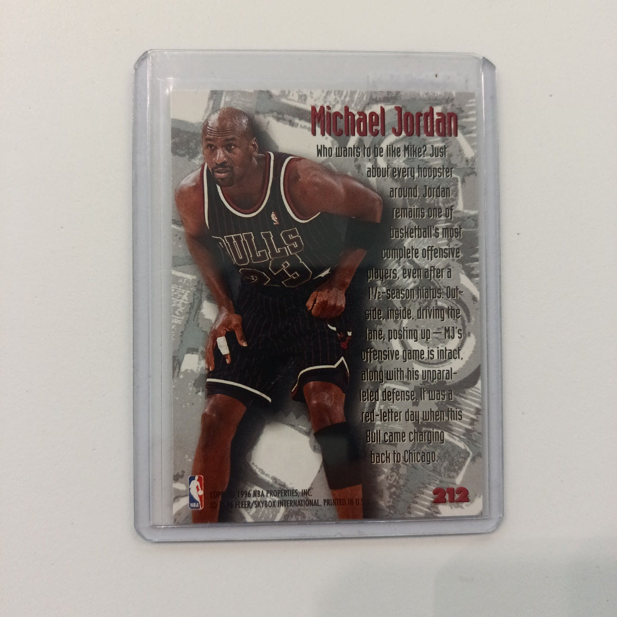 1996 Fleer Metal Nuts & Bolts Michael Jordan #212 - view 2