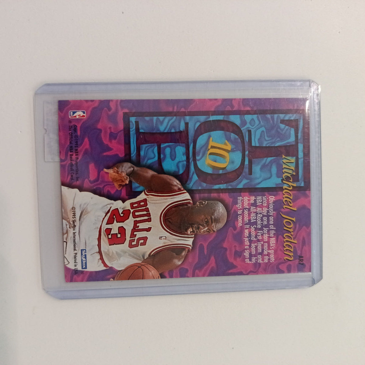 1995 SkyBox NBA Hoops Top 10 Michael Jordan #AR7 - view 2
