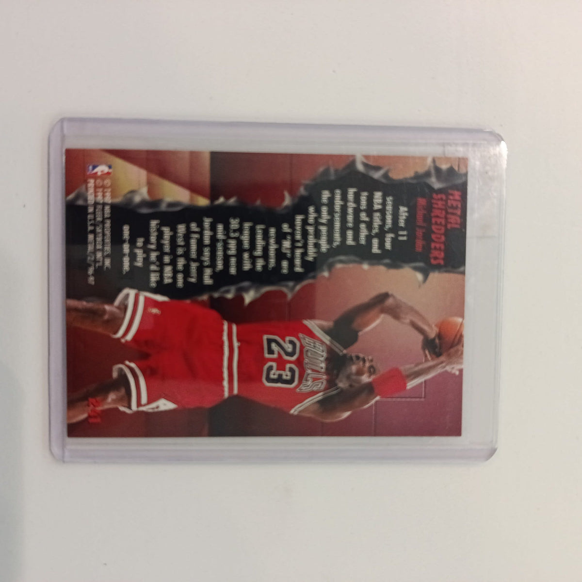 1996 Fleer Metal Metal Shredders Michael Jordan - view 2