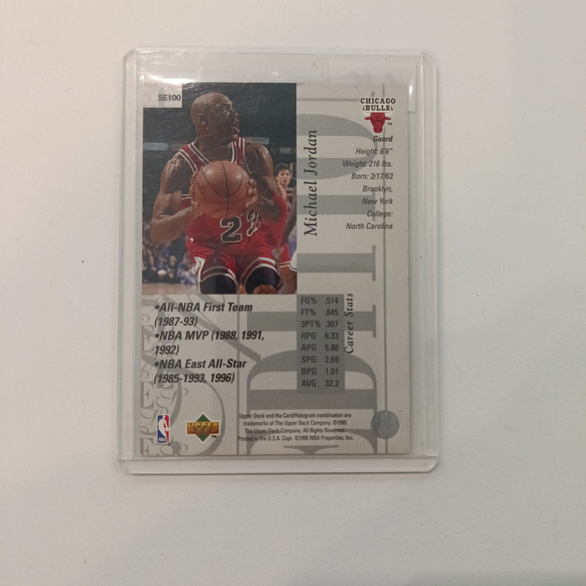 1995 Upper Deck Special Edition Special Edition Michael Jordan #SE100 - view 2