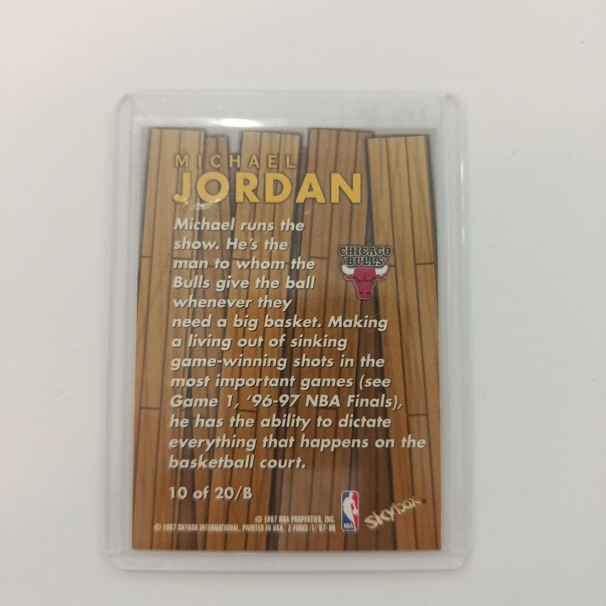 1997 Skybox Z-Force Boss Michael Jordan #10 - view 2