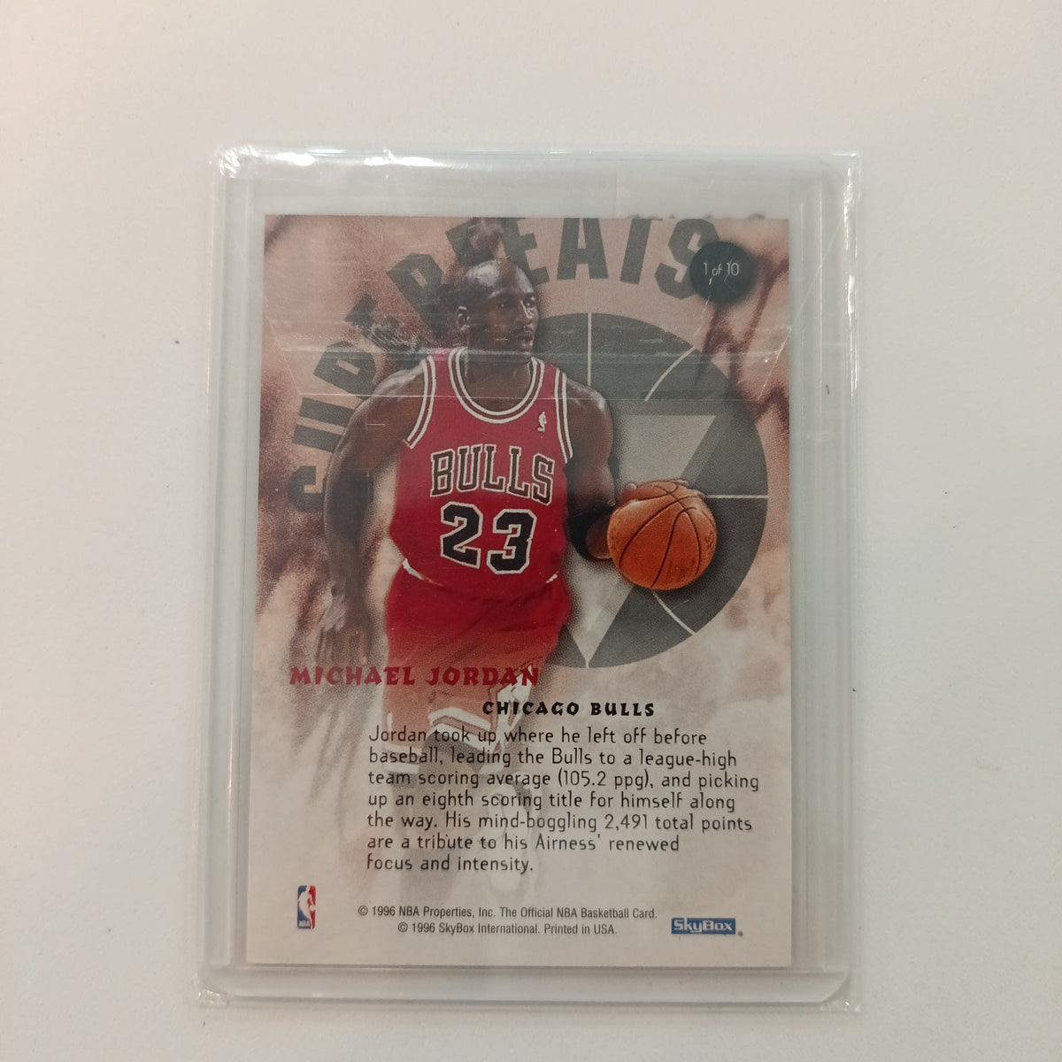 1996 SkyBox Superfeats Michael Jordan #1 of 10 - view 2